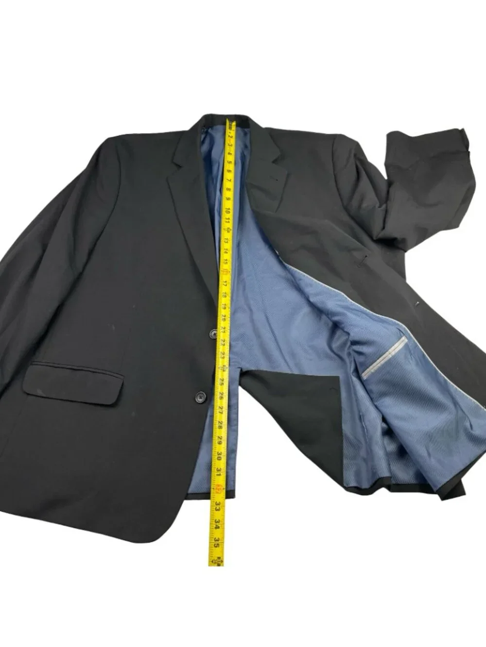 Oak Hill Men's Wool Blend 2-Button Blazer Black • 52L